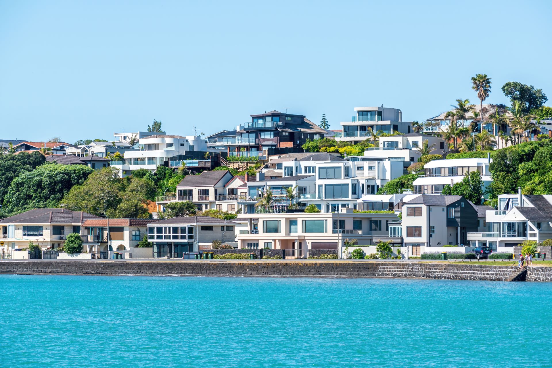 Residential homes beside the sea